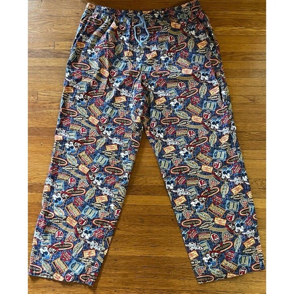 Disney Parks 45th Anniversary Disney Lounge Pants Unisex XL Drawstring Pajamas - Picture 1 of 5